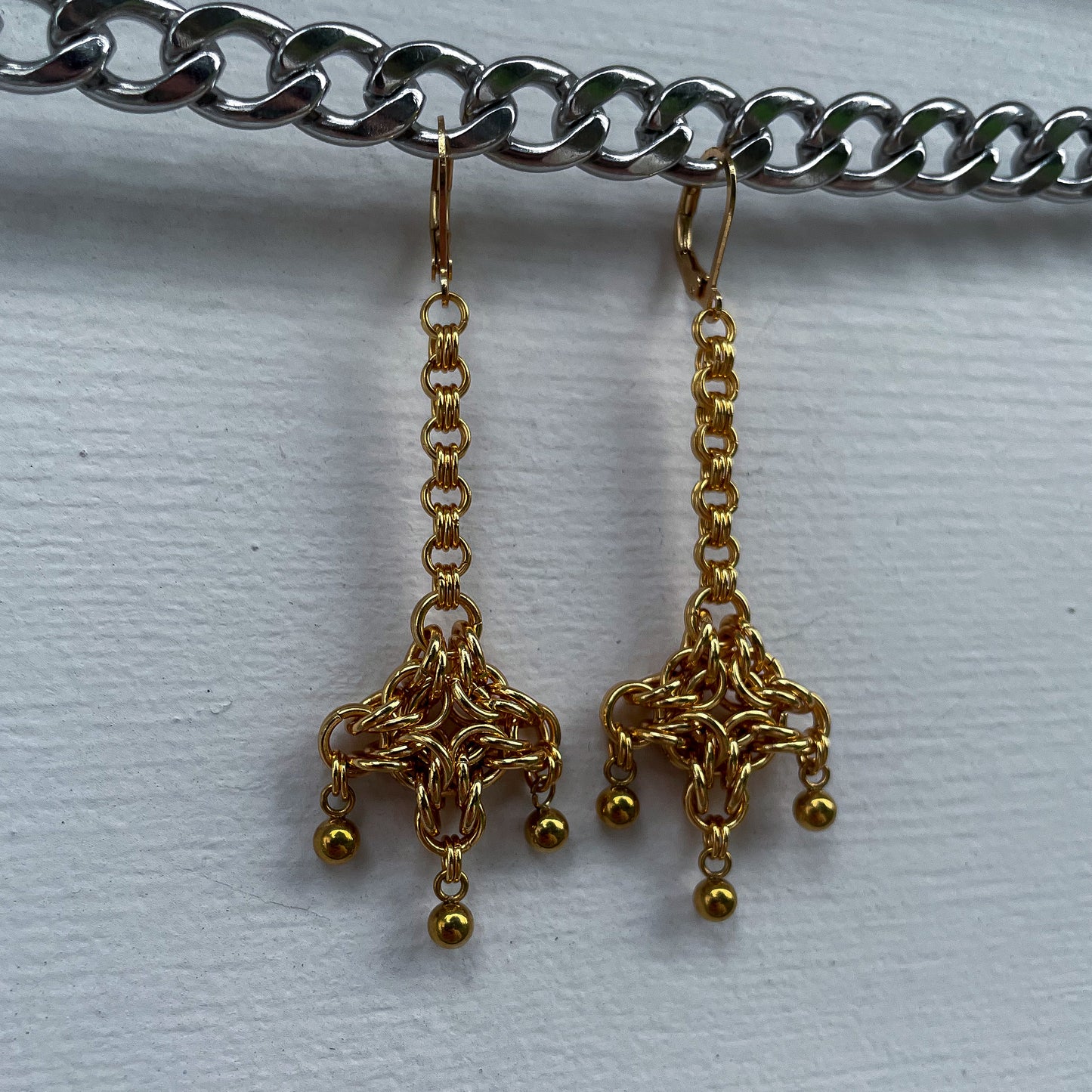 gilded moondrop earrings