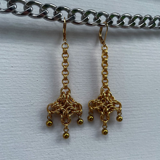 gilded moondrop earrings
