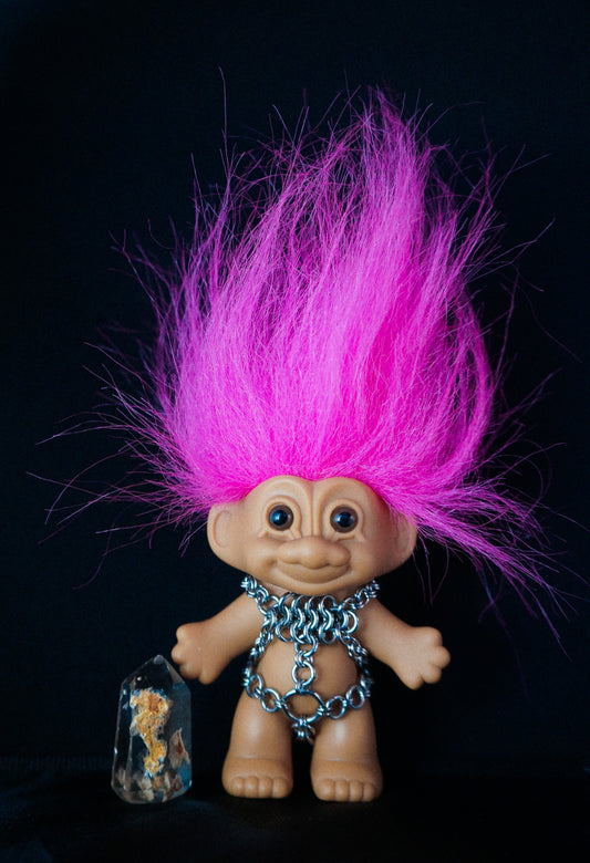 hot pink harnessed troll